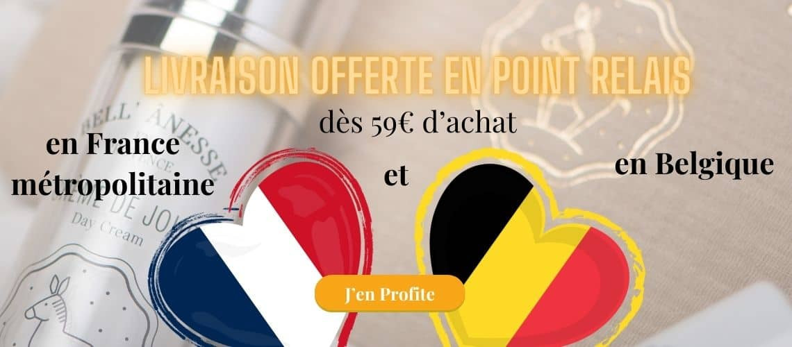 Frais de ports offert en point relais en France et en Belgique dès 59€ d'achat